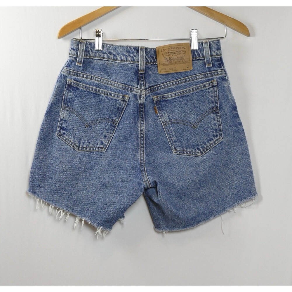 Levi’s Orange Tab 10950 Denim Cut Off Short Womens  Vintage High Rise Frayed Hem
